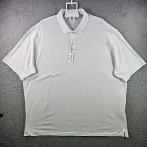 NEW Roundtree & Yorke Gold Label Polo Shirt Men 3XT Supima Cotton White Non-Iron